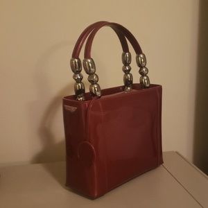 DIOR Malice patent burgundy handbag- AUTHENTIC